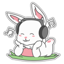 پیش‌نمایش فایل bunny-listening-to-music-9229914 از پک خرگوش