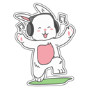 پیش‌نمایش فایل happy-and-excited-rabbit-listening-music-9229915 از پک خرگوش