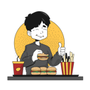 پیش‌نمایش فایل boy-enjoying-food-at-table-9678576 از پک آشپزی
