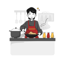 پیش‌نمایش فایل young-man-cooking-in-kitchen-9678573 از پک آشپزی