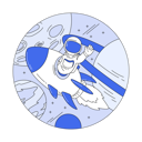 پیش‌نمایش فایل astronaut-glide-into-space-9718337 از پک اکتشاف خلاقیت