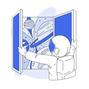 پیش‌نمایش فایل astronaut-opens-the-window-9718332 از پک اکتشاف خلاقیت