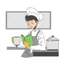 پیش‌نمایش فایل chef-looking-for-recipe-9761260 از پک پخت و پز با سرآشپز
