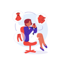 پیش‌نمایش فایل girl-doing-online-shopping-4418555 از پک خرید زن