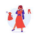 پیش‌نمایش فایل girl-trying-dress-for-shopping-4418554 از پک خرید زن