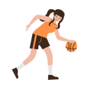 پیش‌نمایش فایل girl-playing-basketball-11606102 از پک ورزش بسکتبال
