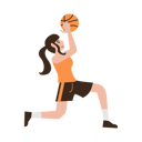 پیش‌نمایش فایل girl-playing-basketball-11606105 از پک ورزش بسکتبال