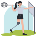 پیش‌نمایش فایل amputee-girl-athlete-playing-badminton-12216602 از پک ورزشکاران پارالمپیک