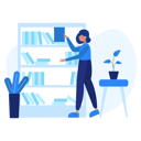 پیش‌نمایش فایل girl-arranging-book-in-library-10900551 از پک فعالیت استارت آپی