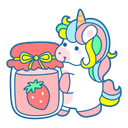 پیش‌نمایش فایل strawberry-jam-12521604 از پک تک شاخ بامزه