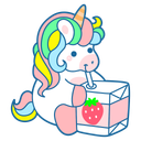 پیش‌نمایش فایل strawberry-milk-12521599 از پک تک شاخ بامزه
