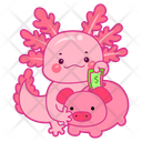 پیش‌نمایش فایل axolotl-saving-money-12418782 از پک اکسولوتل صورتی