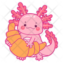 پیش‌نمایش فایل axolotl-with-bread-12418754 از پک اکسولوتل صورتی