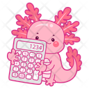 پیش‌نمایش فایل axolotl-with-calculator-12418786 از پک اکسولوتل صورتی