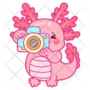 پیش‌نمایش فایل axolotl-with-camera-12418841 از پک اکسولوتل صورتی