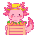 پیش‌نمایش فایل axolotl-with-carrot-12418753 از پک اکسولوتل صورتی