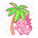 پیش‌نمایش فایل axolotl-with-coconut-tree-12418818 از پک اکسولوتل صورتی