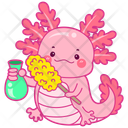 پیش‌نمایش فایل axolotl-with-dust-12418729 از پک اکسولوتل صورتی