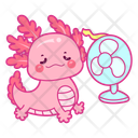 پیش‌نمایش فایل axolotl-with-fan-12418839 از پک اکسولوتل صورتی