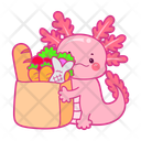 پیش‌نمایش فایل axolotl-with-grocery-bag-12418829 از پک اکسولوتل صورتی