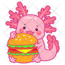 پیش‌نمایش فایل axolotl-with-junk-food-12418773 از پک اکسولوتل صورتی