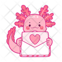 پیش‌نمایش فایل axolotl-with-mail-12418828 از پک اکسولوتل صورتی