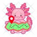 پیش‌نمایش فایل axolotl-with-map-12418823 از پک اکسولوتل صورتی