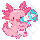 پیش‌نمایش فایل axolotl-with-megaphone-12418776 از پک اکسولوتل صورتی