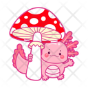 پیش‌نمایش فایل axolotl-with-mushroom-12418832 از پک اکسولوتل صورتی
