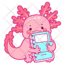 پیش‌نمایش فایل axolotl-with-notes-12418842 از پک اکسولوتل صورتی