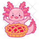 پیش‌نمایش فایل axolotl-with-pie-cake-12418755 از پک اکسولوتل صورتی