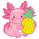 پیش‌نمایش فایل axolotl-with-pineapple-12418749 از پک اکسولوتل صورتی