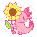 پیش‌نمایش فایل axolotl-with-sun-flower-12418805 از پک اکسولوتل صورتی