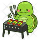 پیش‌نمایش فایل barbecue-12683415 از پک لاک پشت بامزه