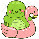 پیش‌نمایش فایل flamingo-tire-12683464 از پک لاک پشت بامزه