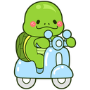 پیش‌نمایش فایل motorcycle-12683465 از پک لاک پشت بامزه