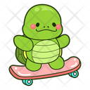 پیش‌نمایش فایل skateboard-12683452 از پک لاک پشت بامزه