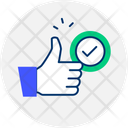 پیش‌نمایش فایل thumbs-up-with-a-check-11335245 از پک ارزش اصلی شرکت
