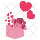 پیش‌نمایش فایل hearts-flying-gift-box-10698907 از پک روز ولنتاین