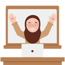 پیش‌نمایش فایل female-teacher-in-hijab-cheer-up-before-starting-lesson-9717256 از پک معلم بامزه
