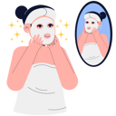 پیش‌نمایش فایل woman-apply-facial-treatment-with-mask-9792749 از پک روتین مراقبت از پوست