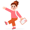 پیش‌نمایش فایل girls-going-to-school-9782111 از پک فعالیت دانش‌آموز مهدکودک