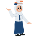 پیش‌نمایش فایل cute-girl-student-carrying-book-on-head-9837121 از پک مدرسه بالا راهنمایی