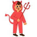 پیش‌نمایش فایل cute-boy-in-devil-costume-9905418 از پک لباس نمایشی هالووین کودک بامزه