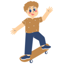 پیش‌نمایش فایل boy-playing-skateboard-10037604 از پک کودکان بامزه در حال بازی