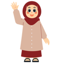 پیش‌نمایش فایل cheerful-muslim-girl-waving-hand-10190144 از پک کودکان مسلمان بامزه