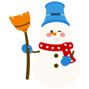 پیش‌نمایش فایل adorable-snowman-with-broom-10379606 از پک کریسمس زمستان آدم‌برفی