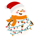 پیش‌نمایش فایل cute-christmas-snowman-lamp-10379607 از پک کریسمس زمستان آدم‌برفی