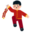 پیش‌نمایش فایل chinese-boy-holding-firecrackers-10656882 از پک سال نوی چینی کودکان
