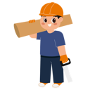 پیش‌نمایش فایل carpenter-11449407 از پک کاراکتر بامزه روز کارگر